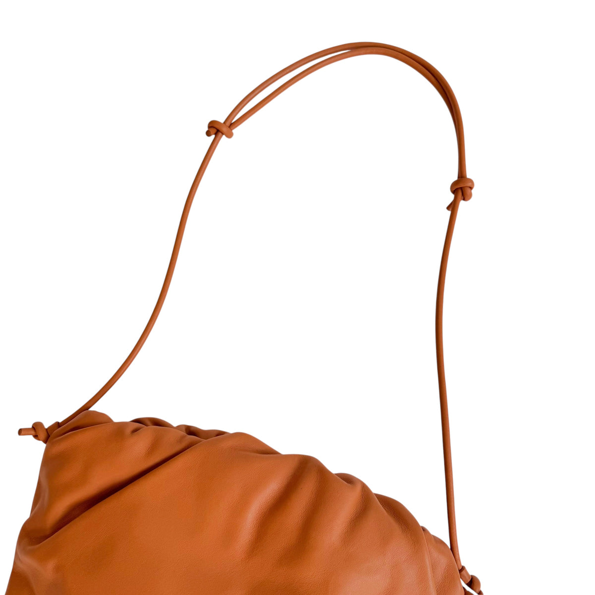 Bottega Veneta Cognac Brown Fringe Pouch Shoulder Clutch Bag