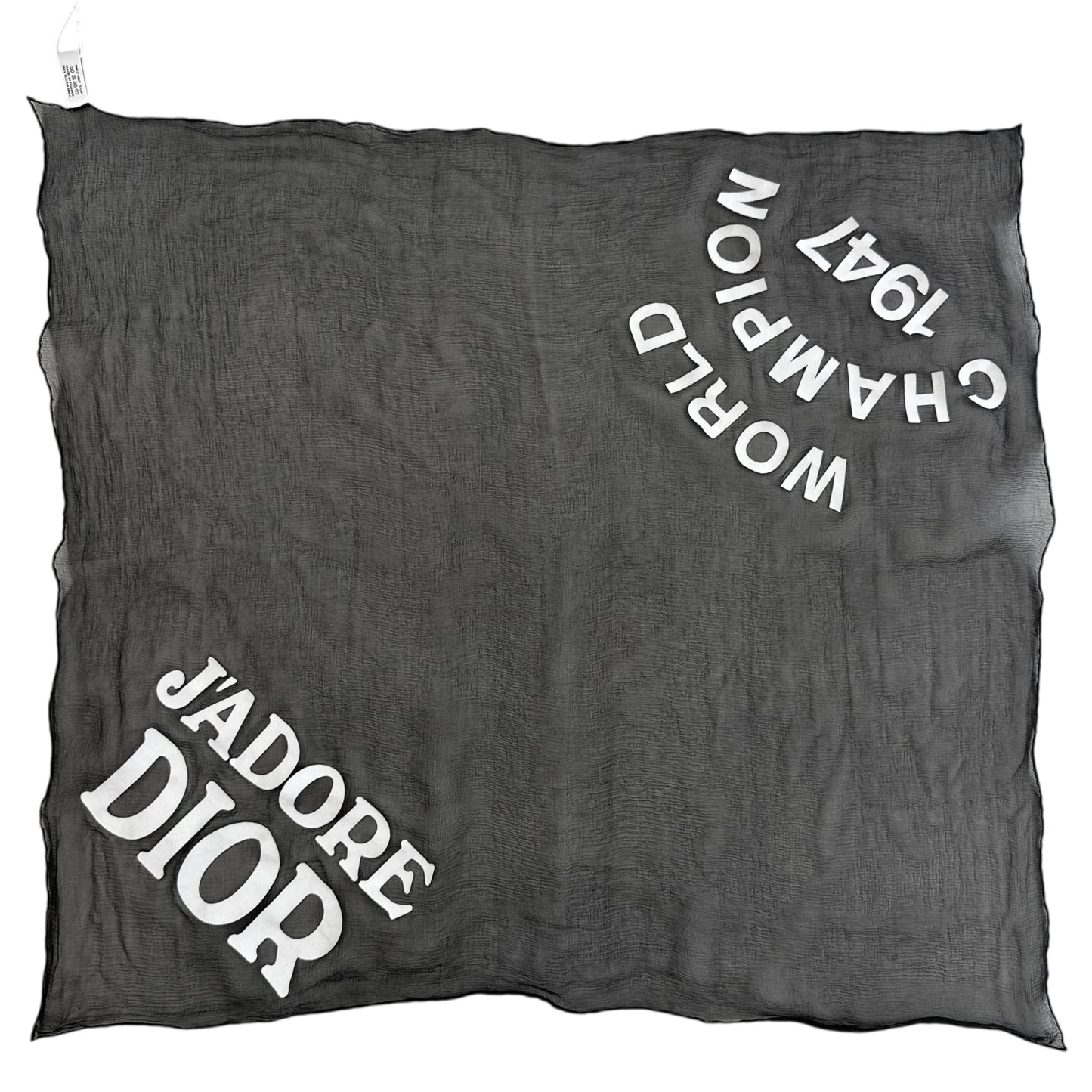 Christian Dior J'Adore Dior Black Silk Scarf - Outfit Repeater