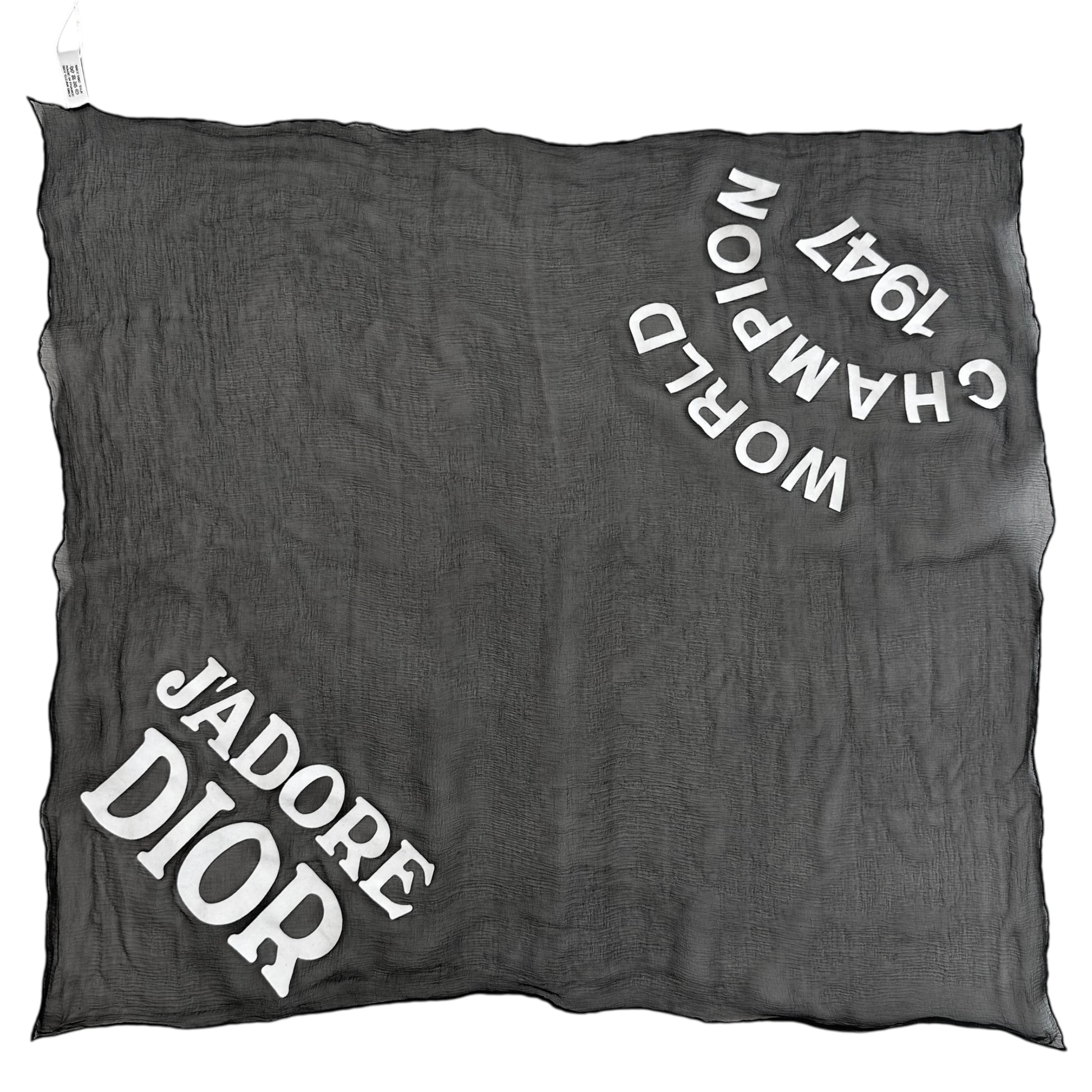 Christian Dior J'Adore Dior Black Silk Scarf - Outfit Repeater