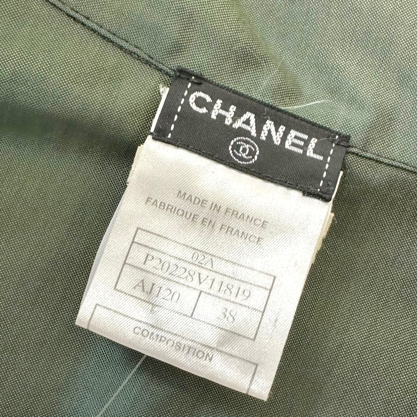 Chanel Autumn 2002 Forest Green Nylon Trench Coat