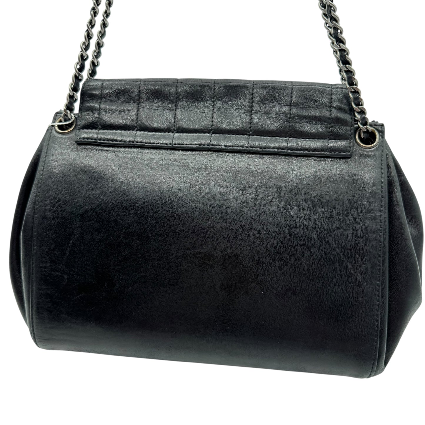 Chanel Black Lambskin Chocolate Bar Accordion Flap Bag 2000-02 - Outfit Repeater