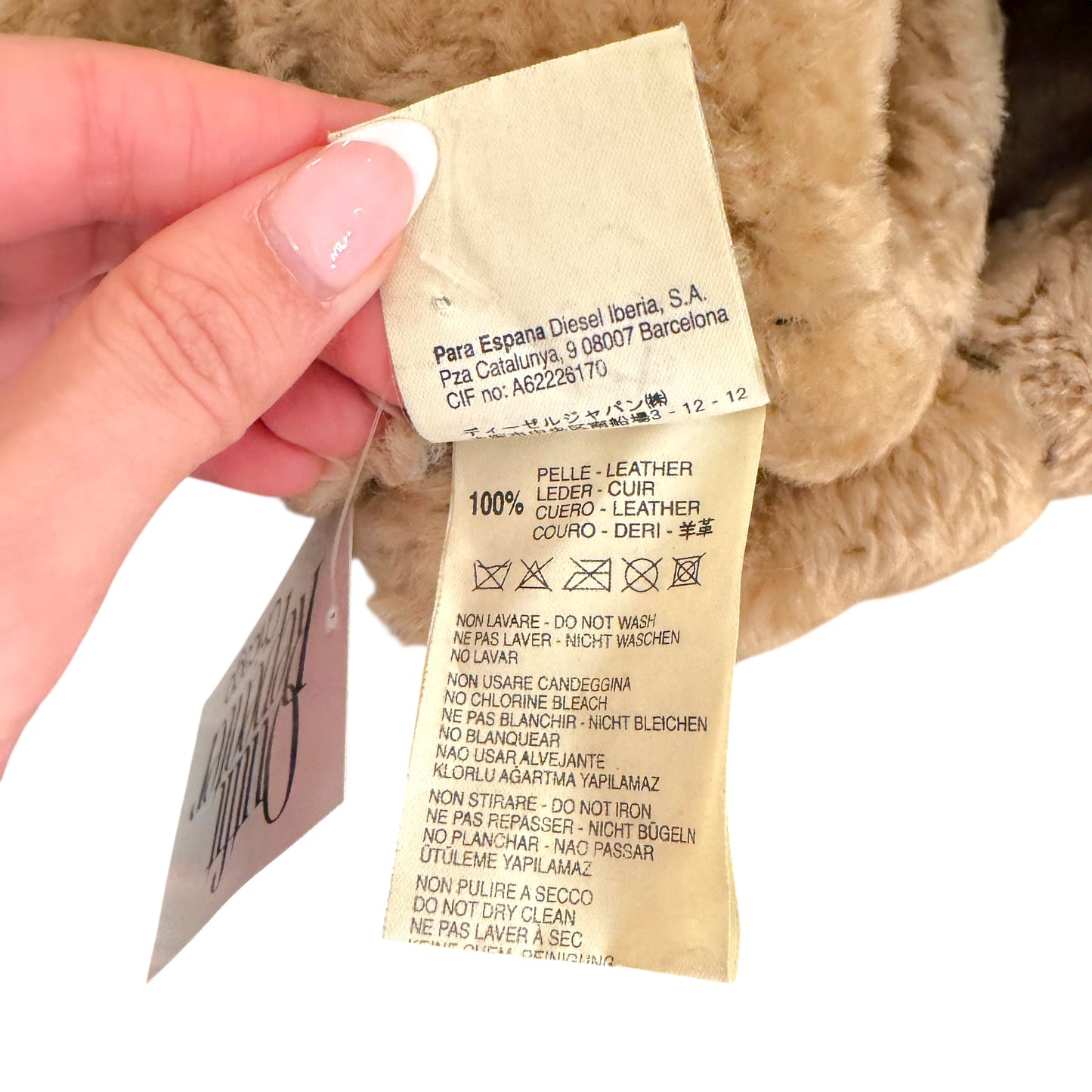 Diesel Brown Shearling Sleeveless Vest - Outfit Repeater