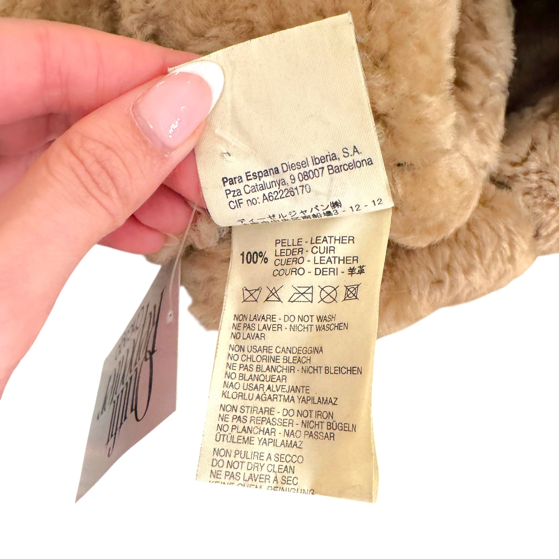 Diesel Brown Shearling Sleeveless Vest - Outfit Repeater