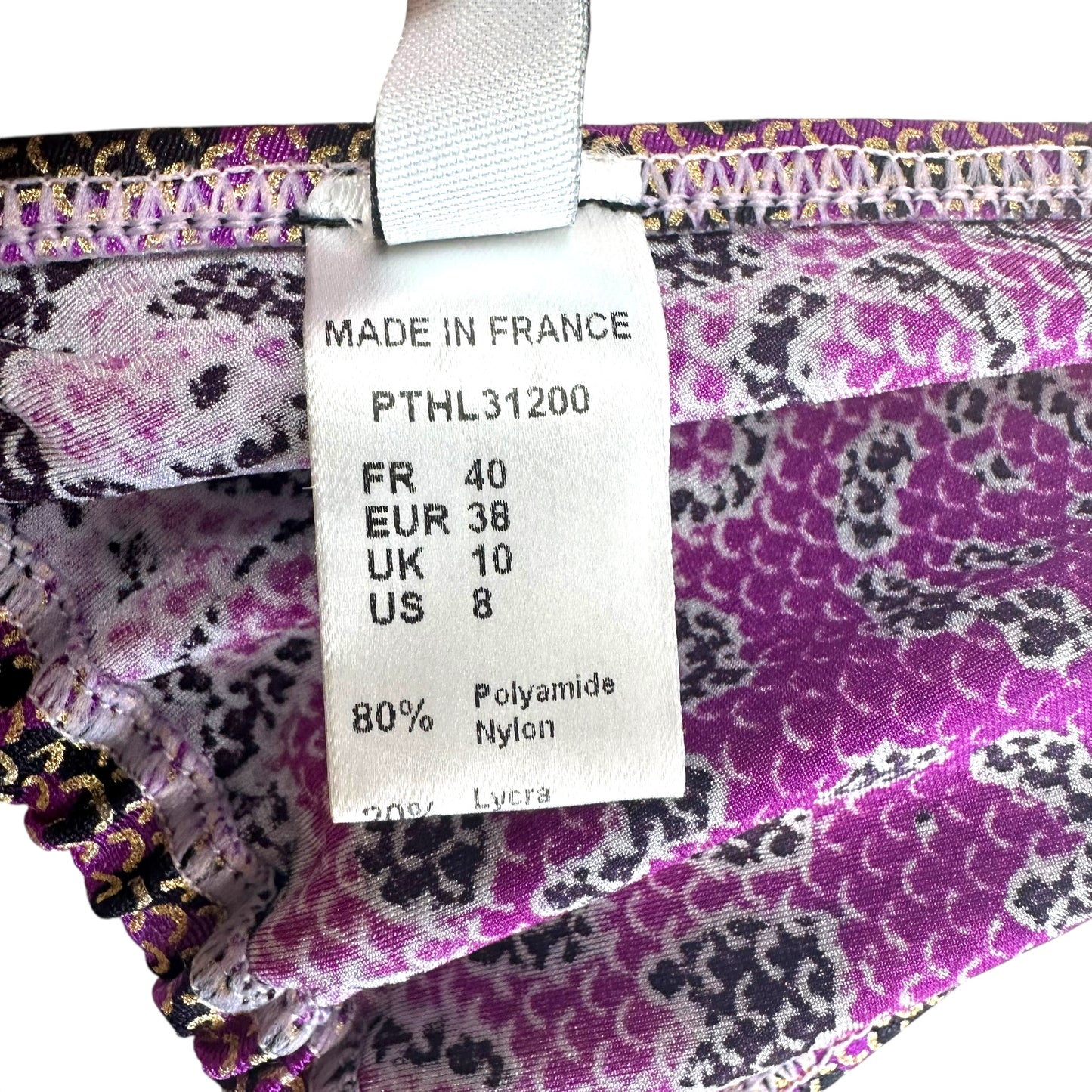 Christian Dior Purple Leopard Print Bikini