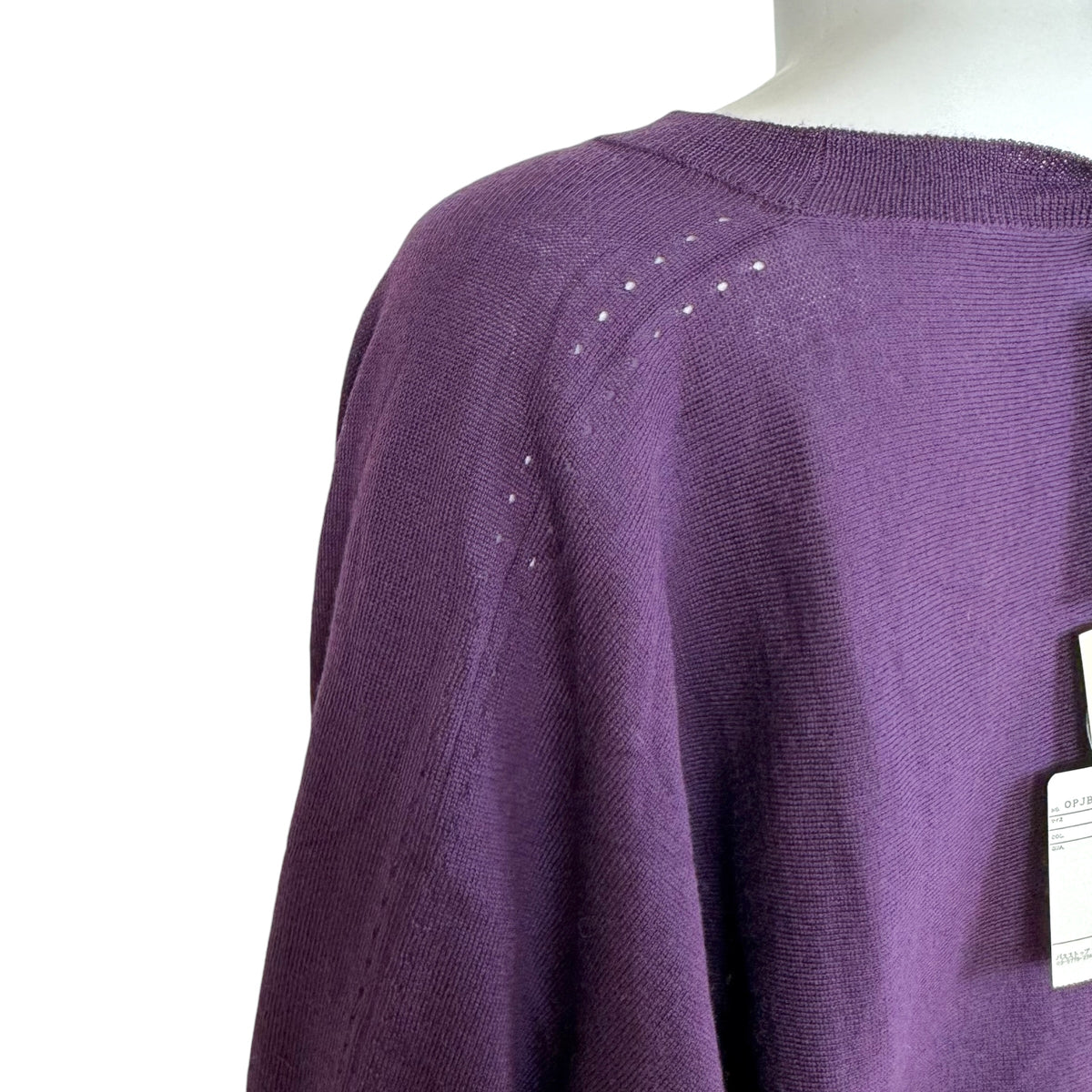 Jean Paul Gaultier Wool Knit Wrap Mini Dress Deep Purple