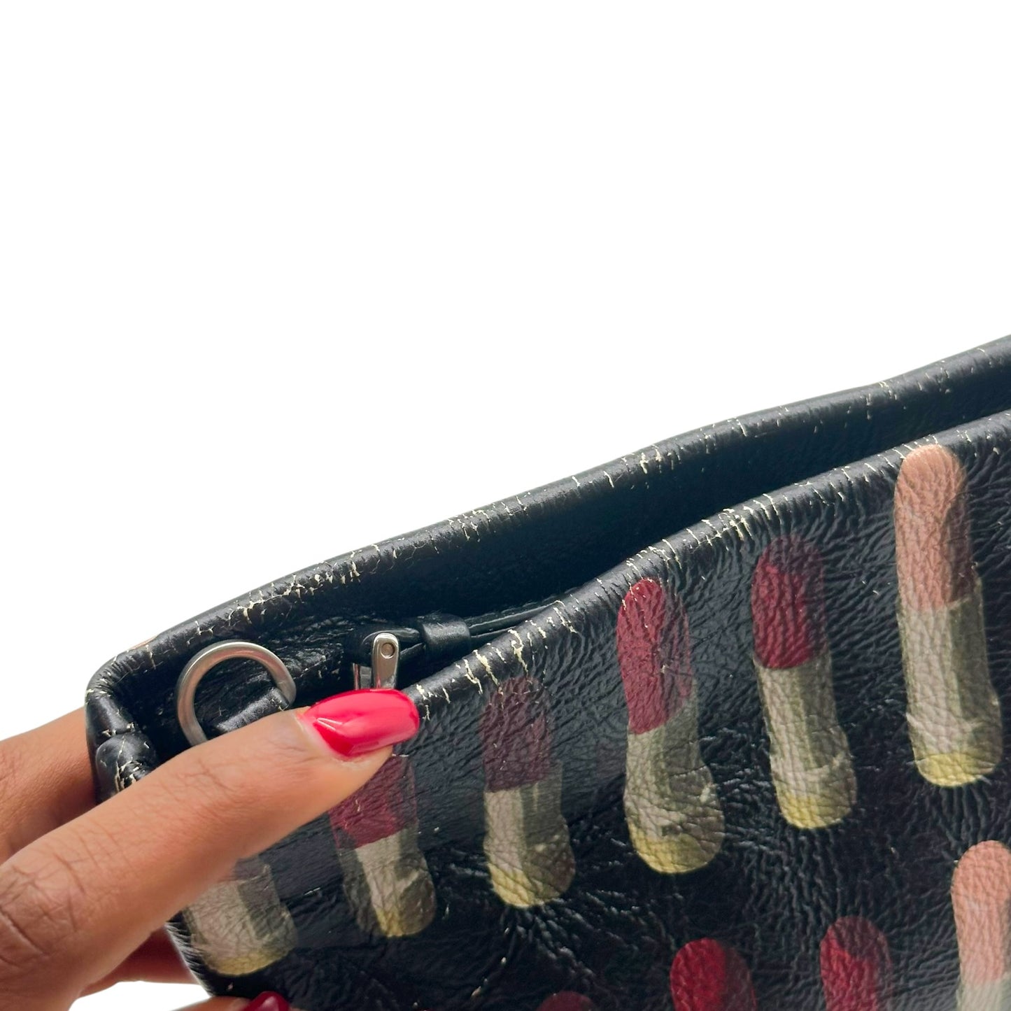 Prada F/W 2018 Lipstick Print 2-Way Clutch Bag