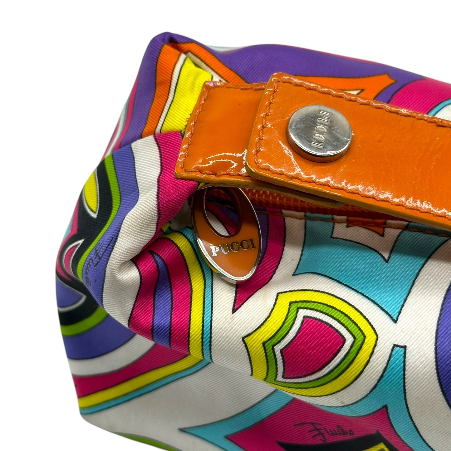 Emilio Pucci Multicolor Silk Printed Mini Pochette Bag