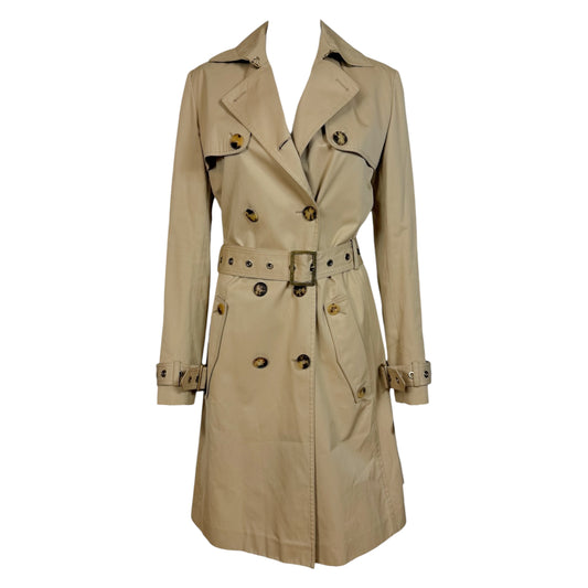 Salvatore Ferragamo Beige Trench Coat with Grommet Belt