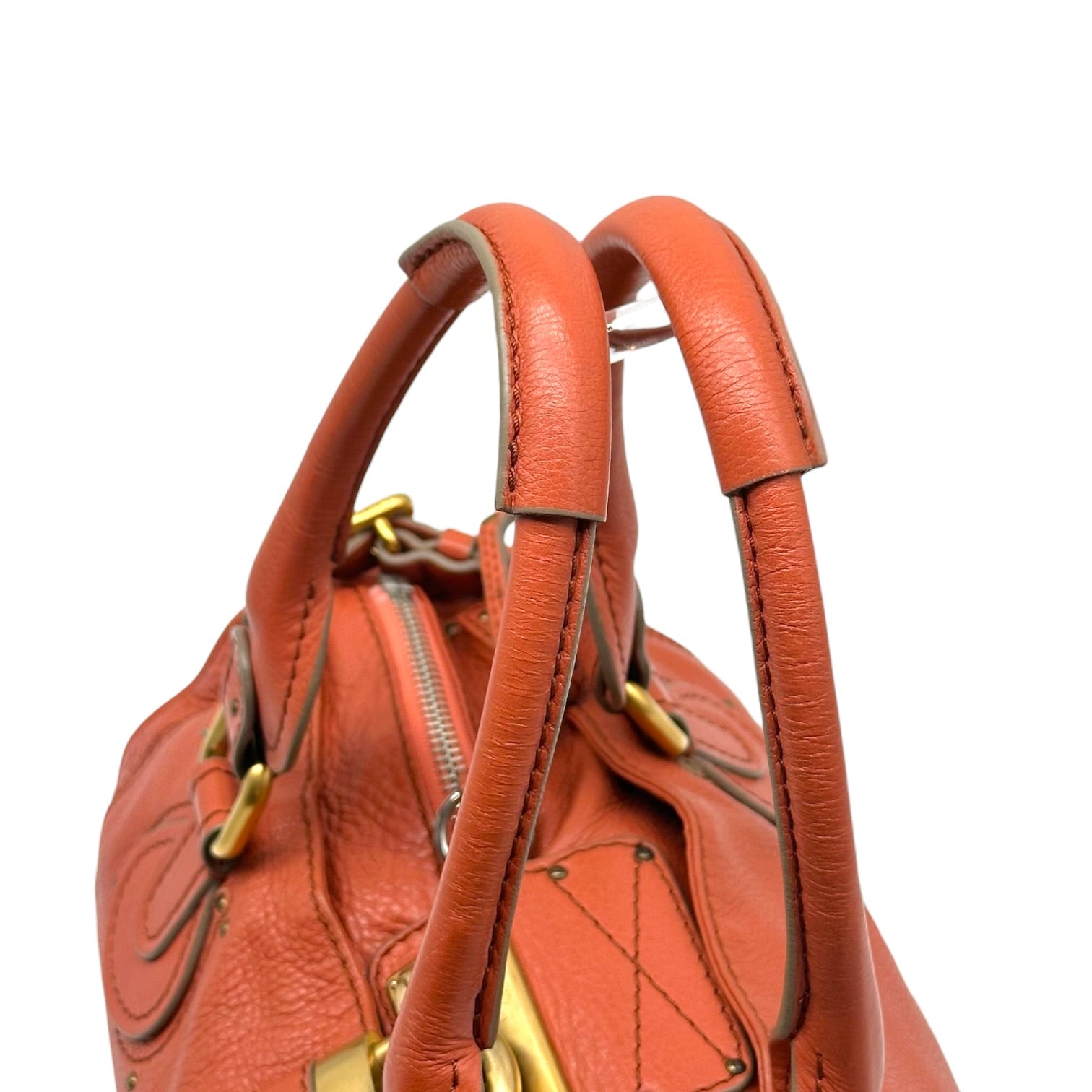 Chloe Coral Orange Paddington Shoulder Bag