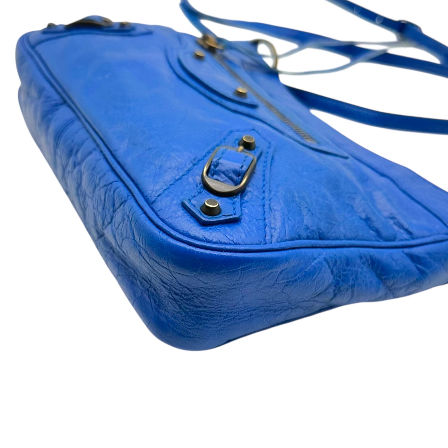 Balenciaga Cobalt Blue Crossbody City Bag