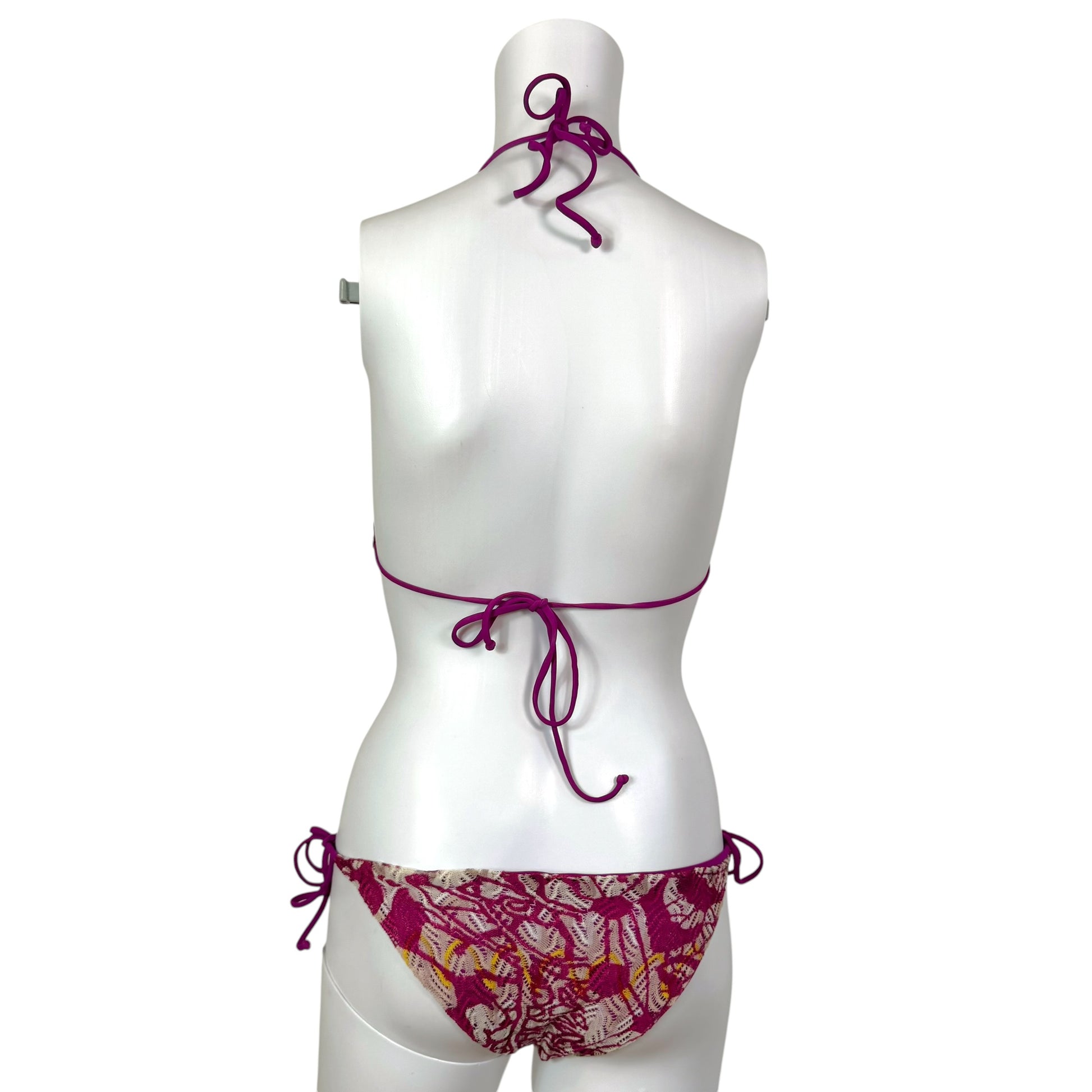 Missoni Mare Multicolor Knit Bikini Set Purple Size M