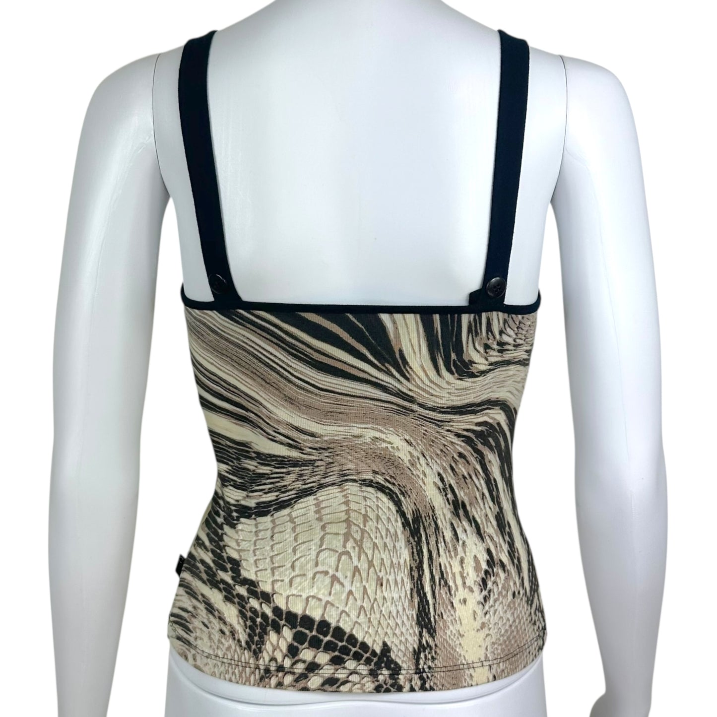 Just Cavalli Roberto Cavalli Snakeskin Brint Bustier Tank