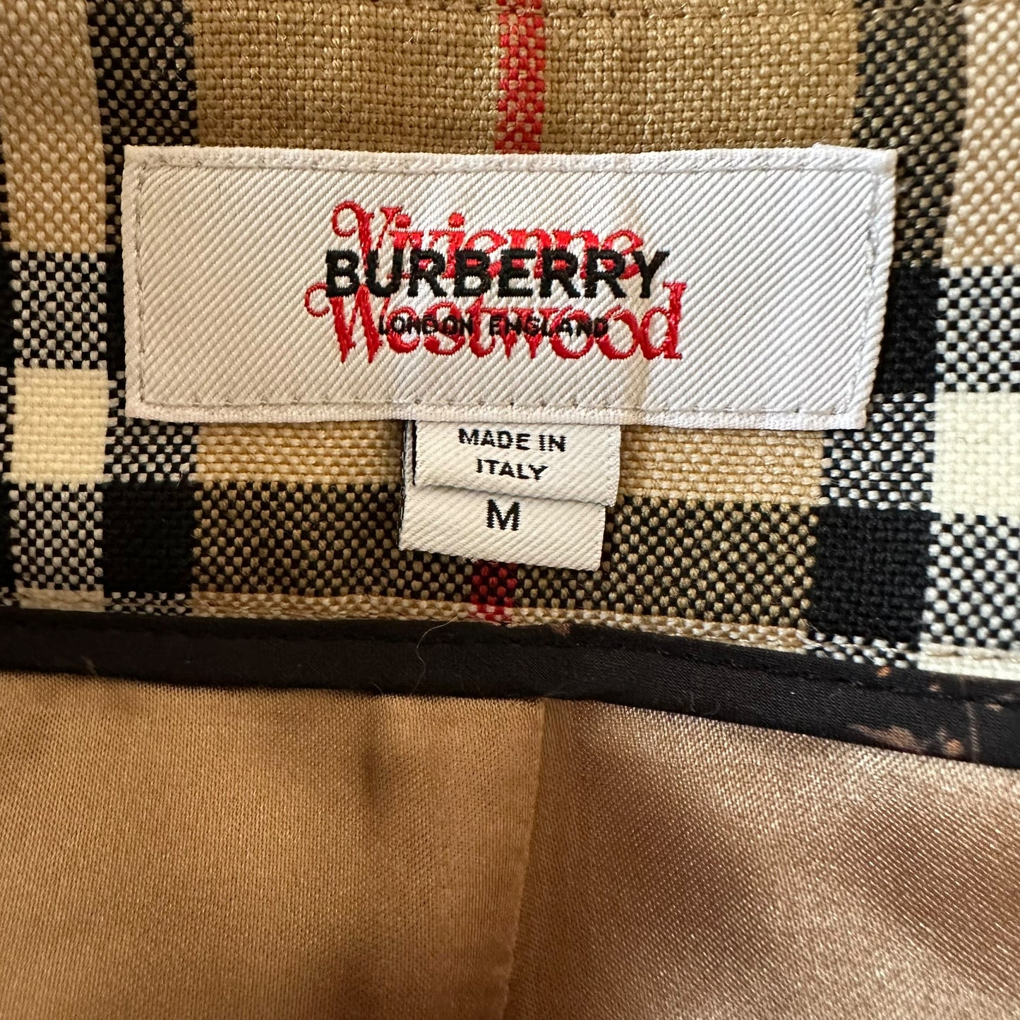 Burberry x Vivienne Westwood Nova Check Plaid Micro Mini Skirt