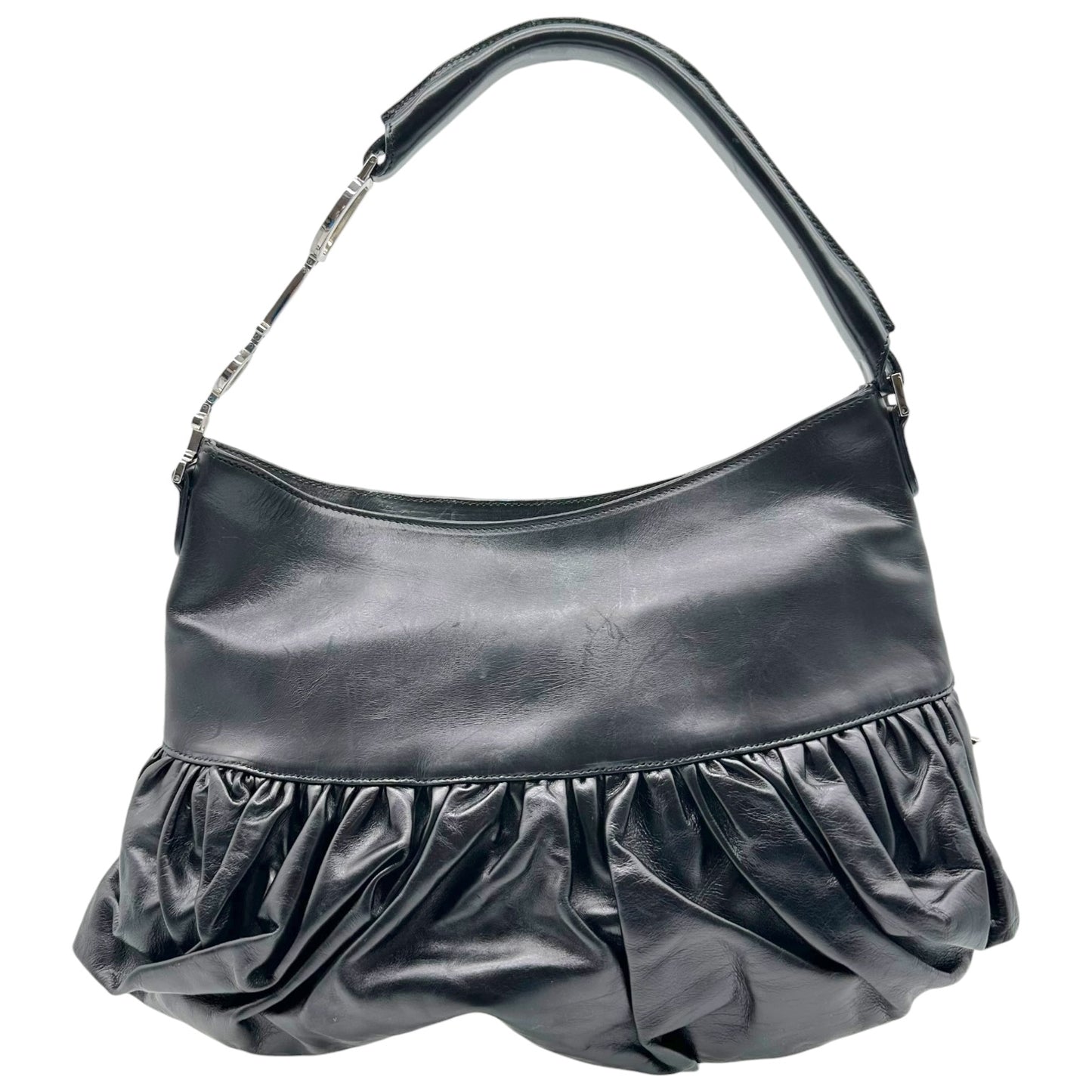 Christian Dior Black Leather Corset Shoulder Bag