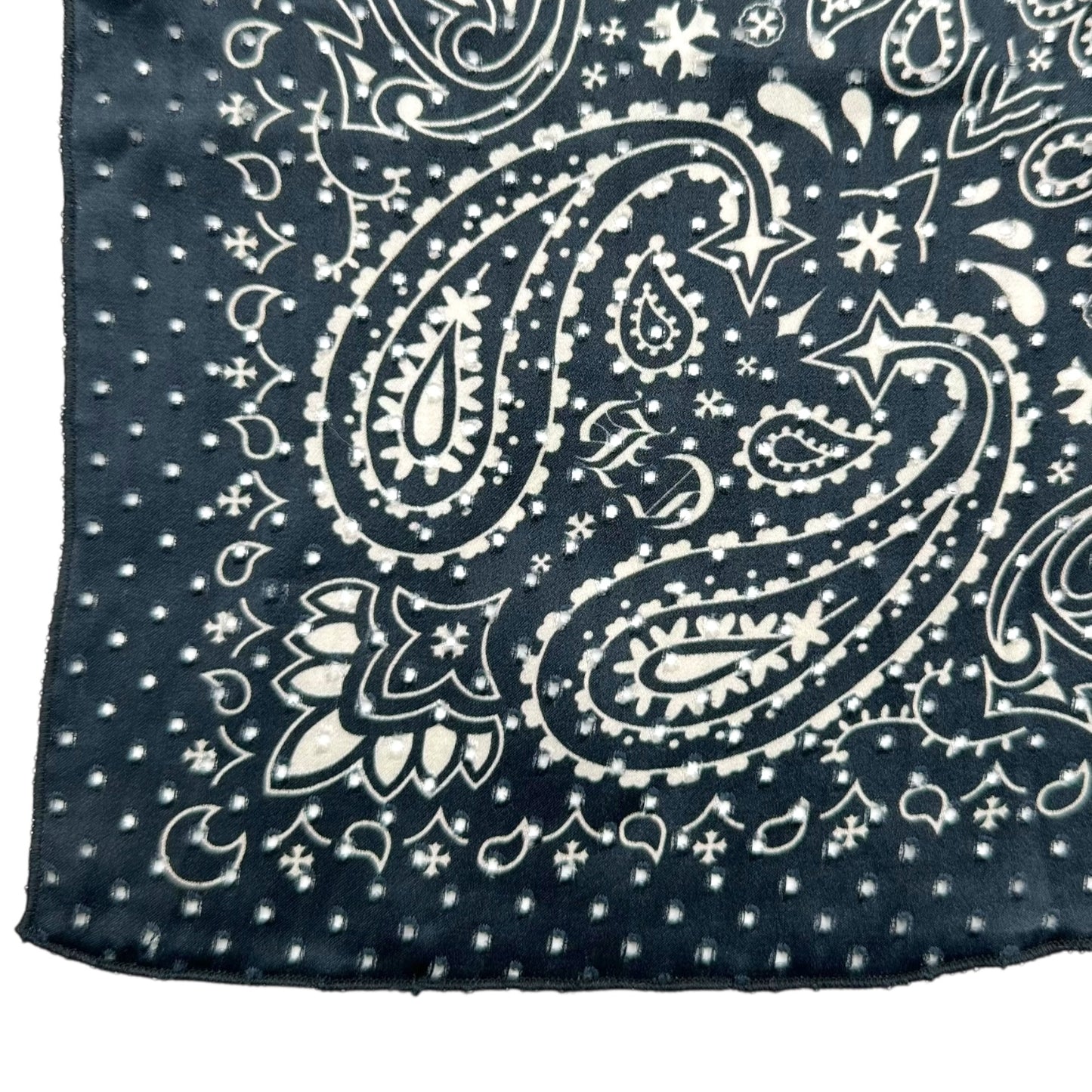 Chrome Hearts Navy Blue Silk Bandana Scarf