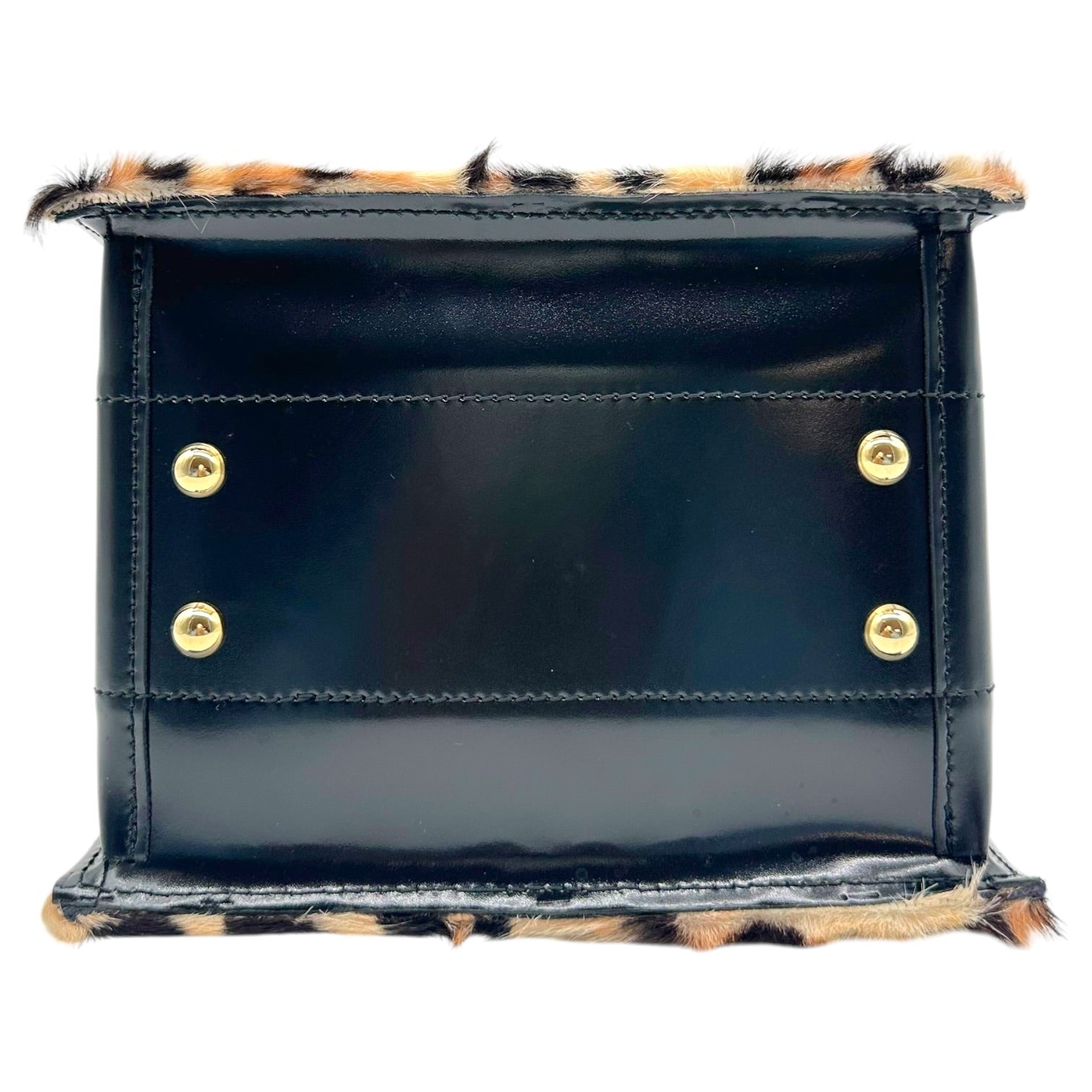 Dsquared2 Mini Bag Leopard Print Ponyhair Top-Handle