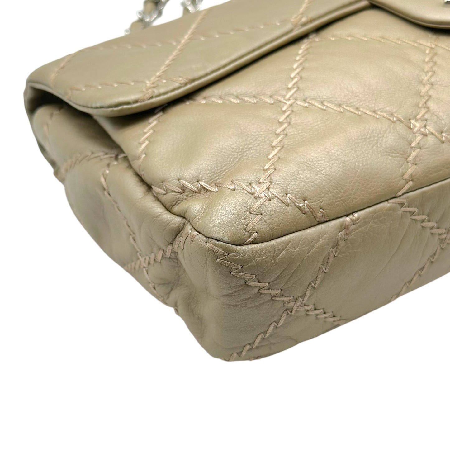 Chanel Gold & Silver Matelasse East-West Flap Bag 2011
