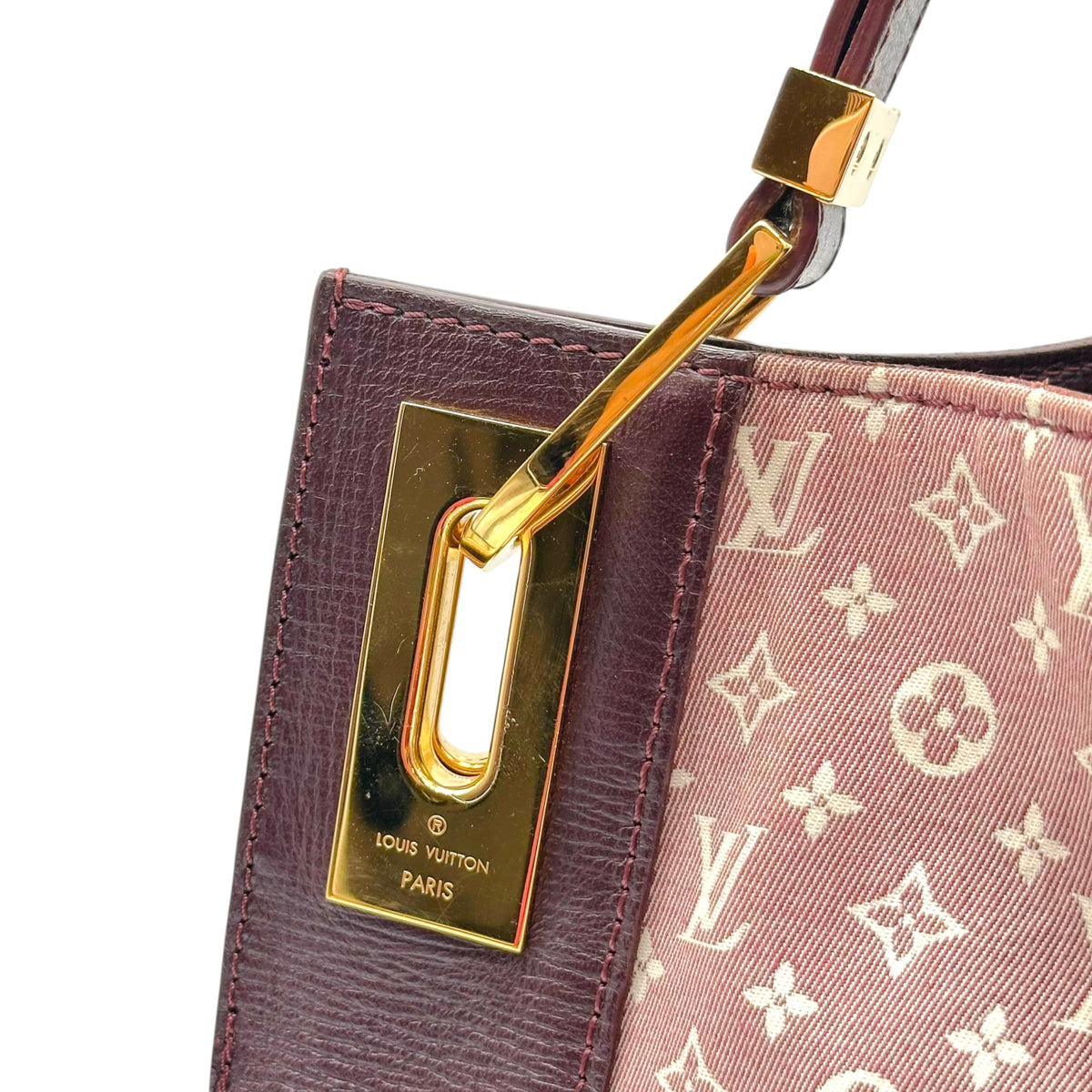 Louis Vuitton Burgundy Hobo Bag Lin Monogram Idylle