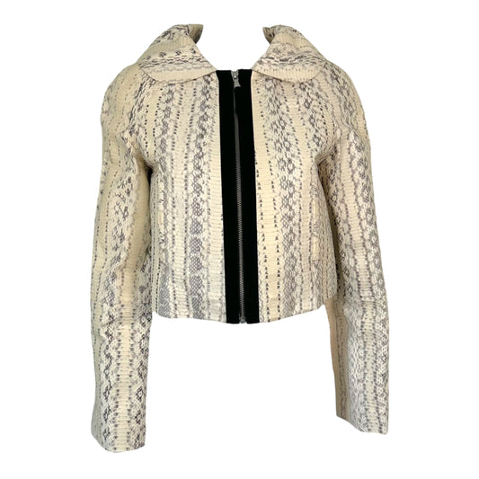 D&G Dolce & Gabbana White Watersnake Snakeskin Crop Jacket - Outfit Repeater