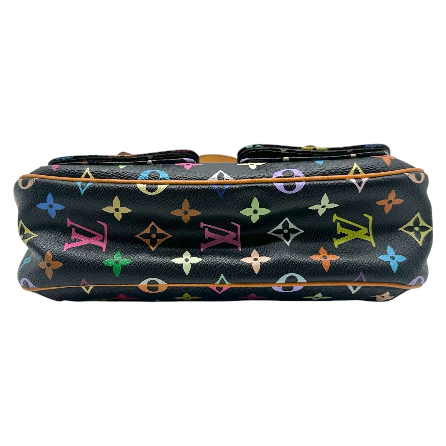Louis Vuitton Shoulder Bag Black Multicolor Murakami Print