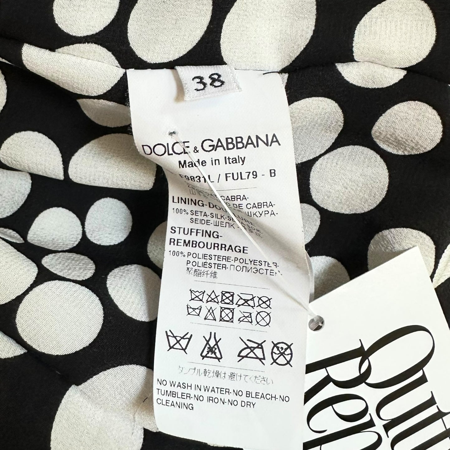 Dolce & Gabbana Black Cropped Leather Jacket