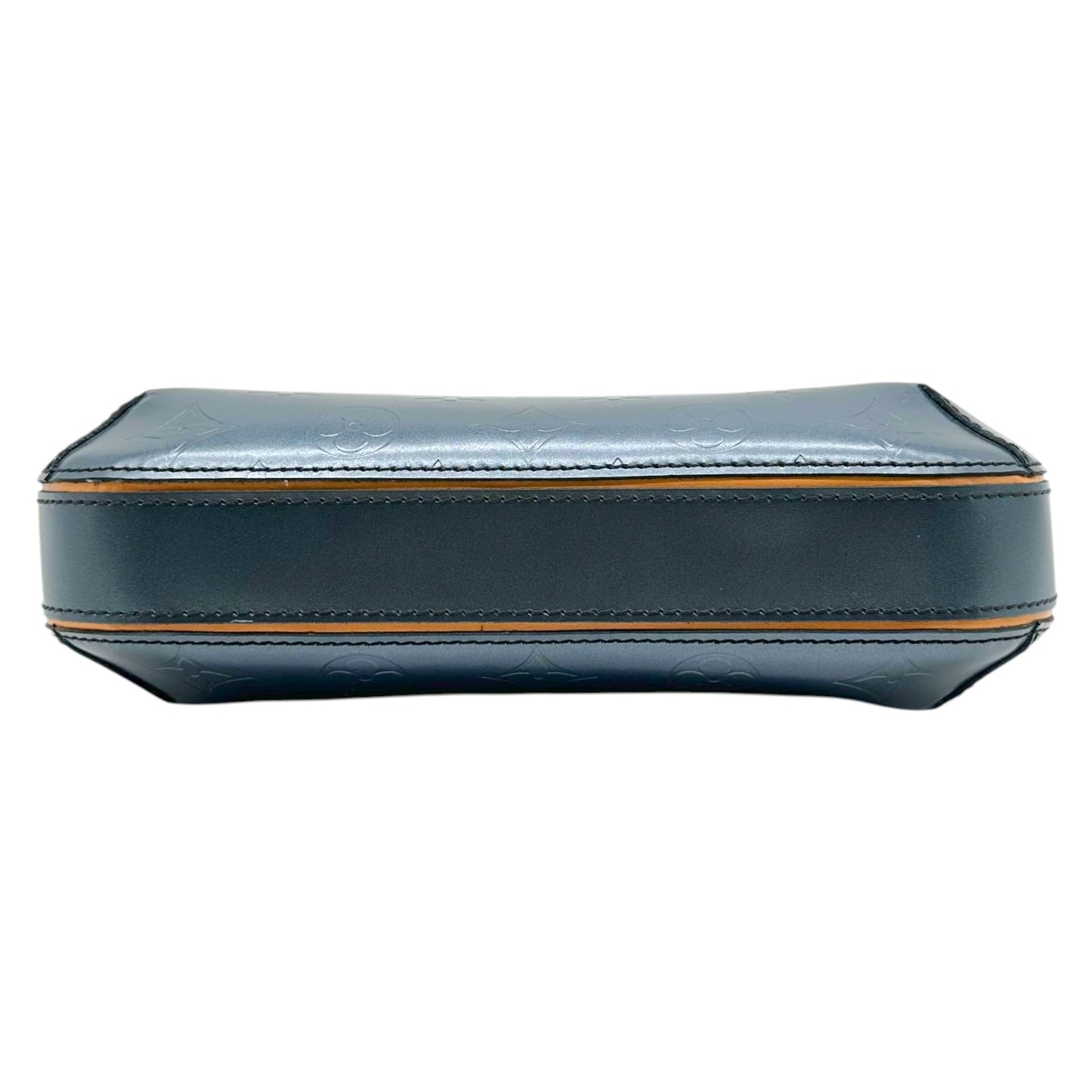 Louis Vuitton Pochette Bag Blue Gray Embossed Monogram