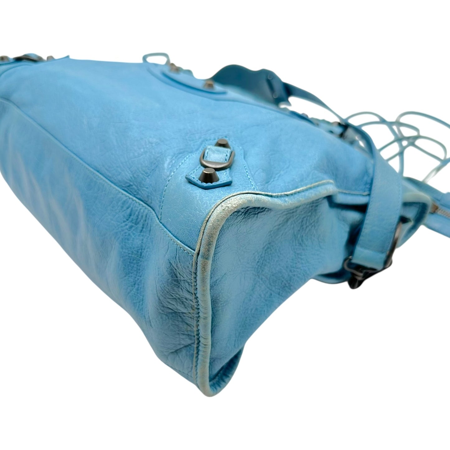 Balenciaga Bright Blue Leather Classic City Bag