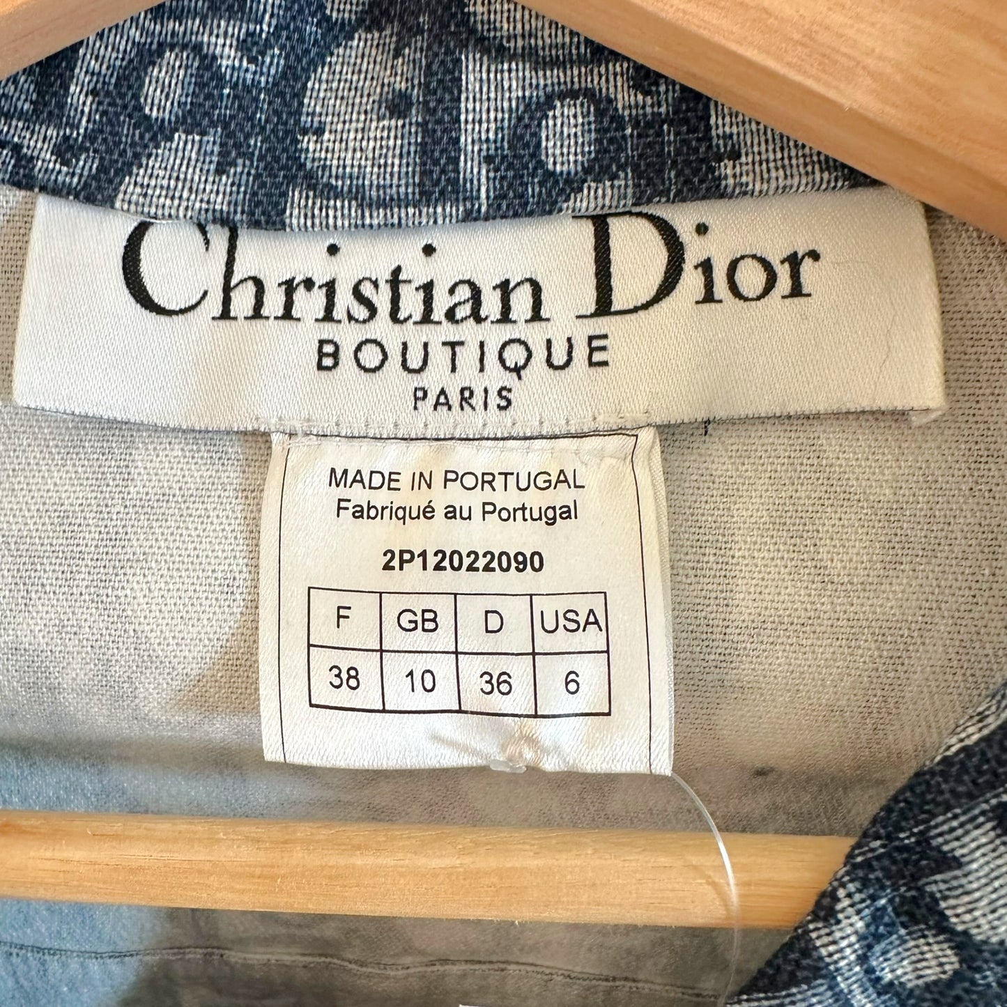 Christian Dior S/S 2002 Denim Stripe Crop Jacket