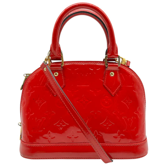 Louis Vuitton Red Patent Vernis Monogram Alma BB 2-Way Bag