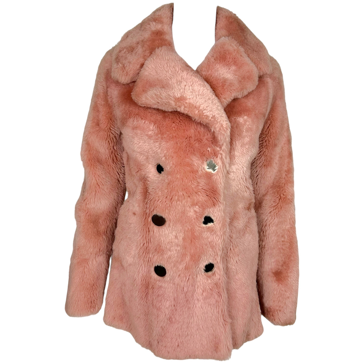 Gucci Pink Shearling Fur Coat