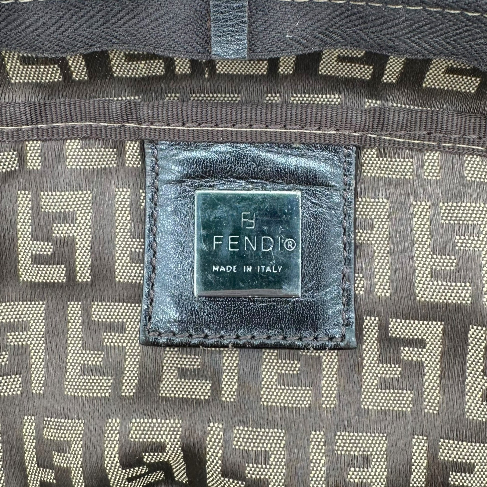 Fendi Tan Zucca Monogram Zippered Tote Bag - Outfit Repeater