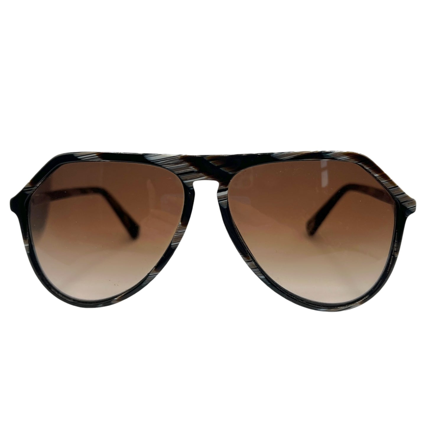 Dolce & Gabbana Printed Aviator Sunglasses w/ Case