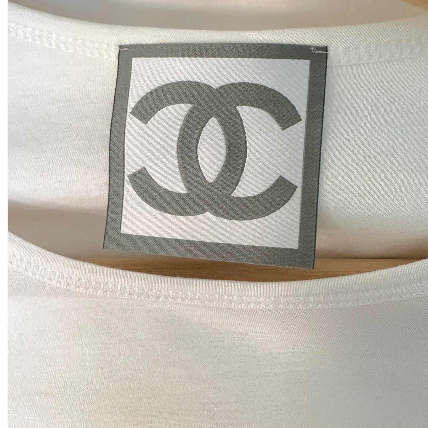 Chanel Sport Spring 2009 White Logo Sleeve T-Shirt
