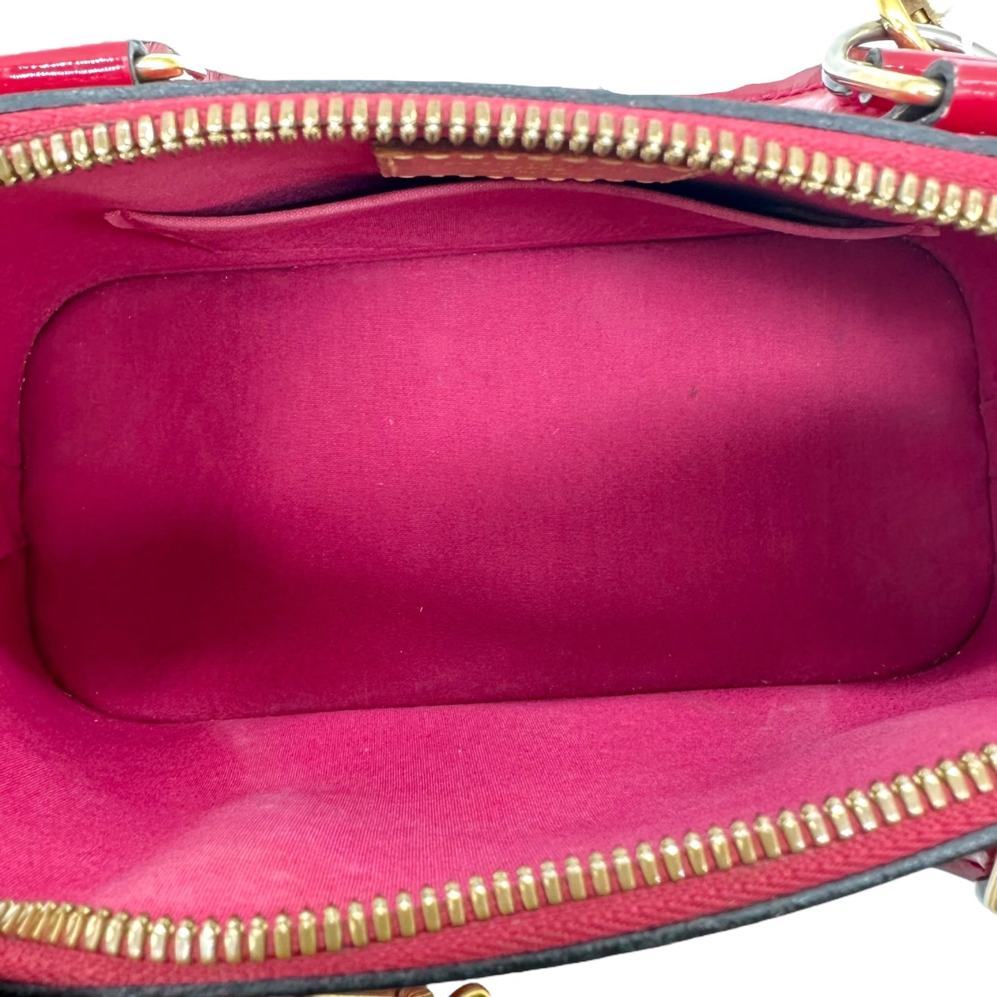 Louis Vuitton Red Vernis Alma BB 2-Way Bag