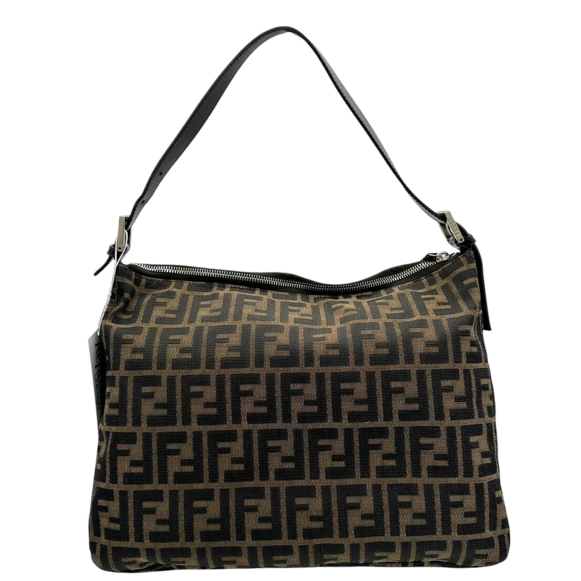 Fendi Brown Zucca Monogram XL Mama Baguette Bag - Outfit Repeater
