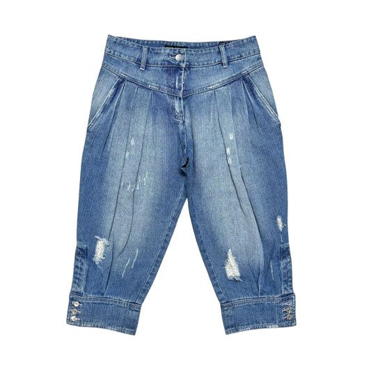 Dolce & Gabbana Distressed Denim Capri Pants Tapered Leg