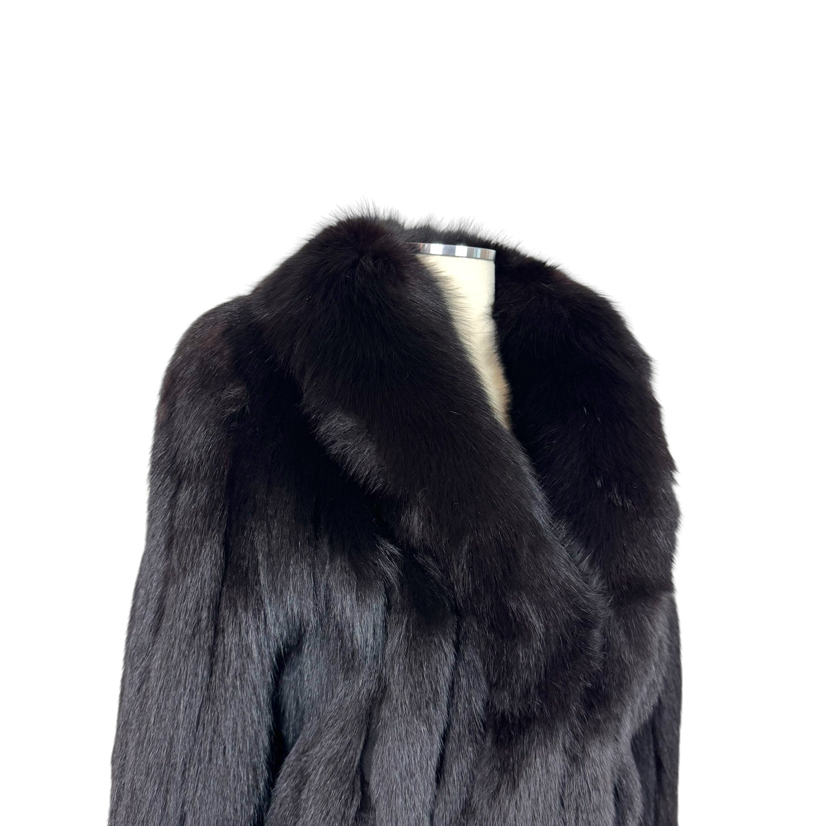 Jindo Black Fox Fur Cinched Wrist Coat