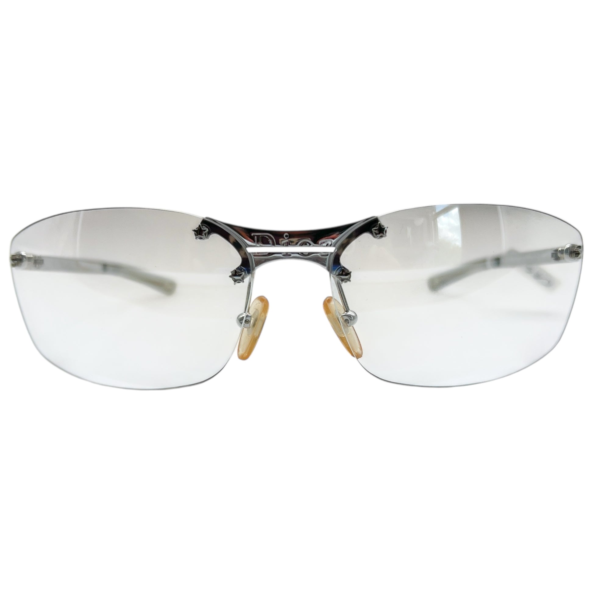 Christian Dior DiorPop Silver Rimless Sunglasses - Outfit Repeater