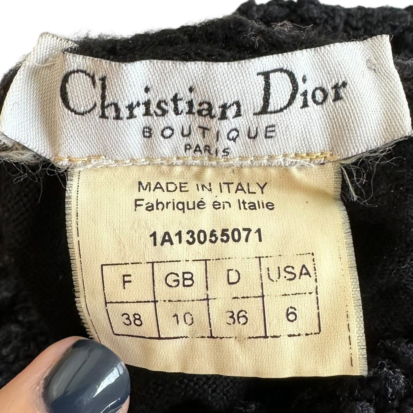 Christian Dior F/W 2001 Black Knit Turtleneck Sweater