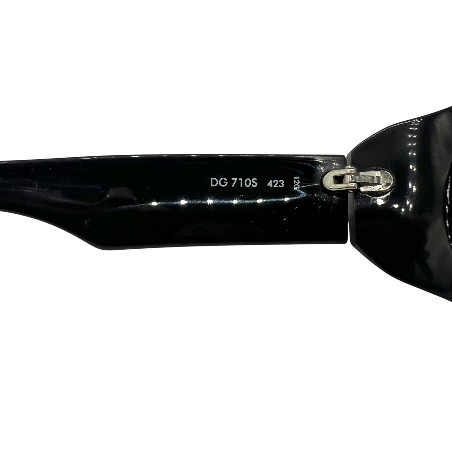 Dolce & Gabbana DG710S Black & Light Blue Crystal Embellished Oval Sunglasses