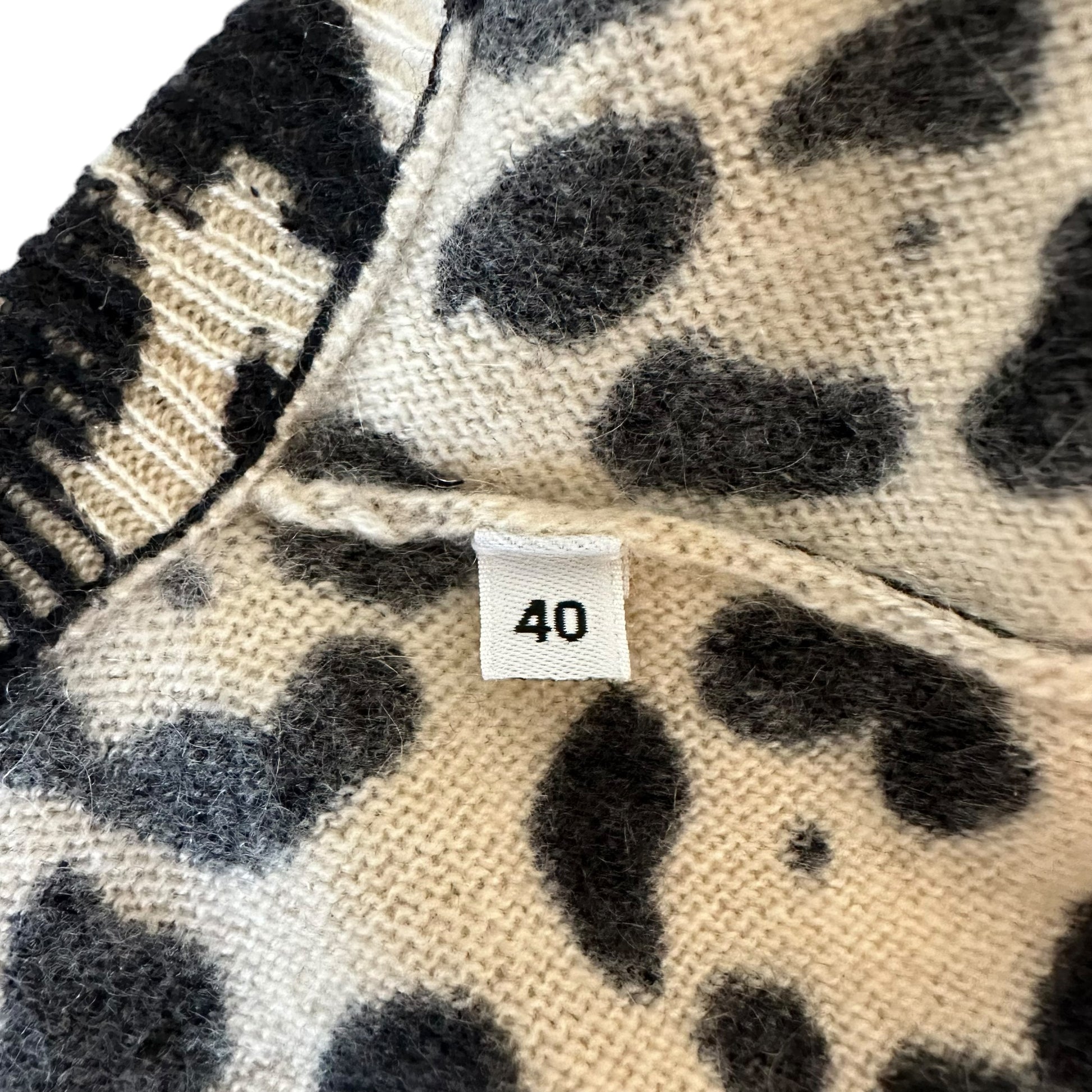 Dolce & Gabbana 3/4 Sleeve Cropped Leopard Print Cashmere Cardigan - Outfit Repeater