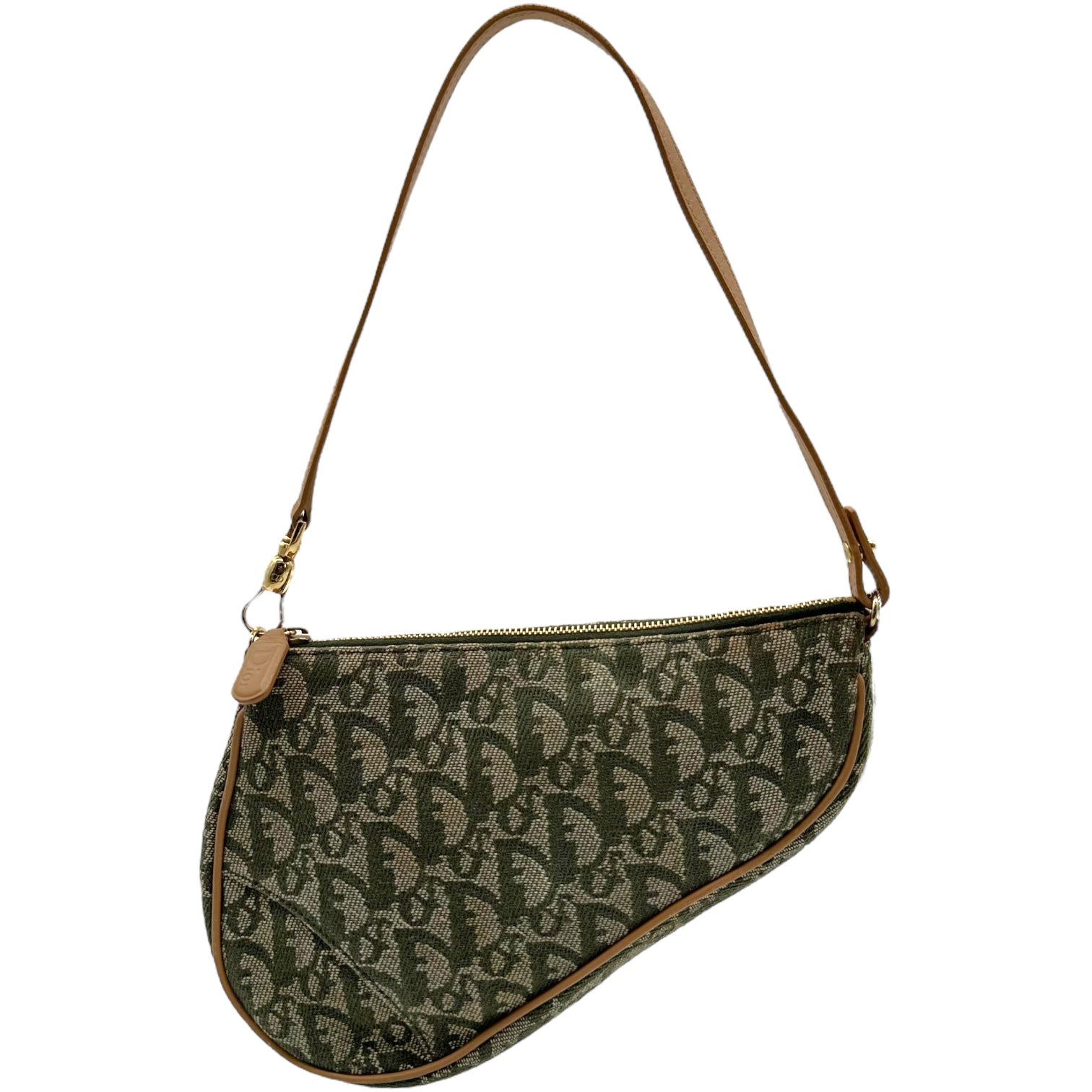 Christian Dior Green Monogram Trotter Mini Saddle Bag - Outfit Repeater