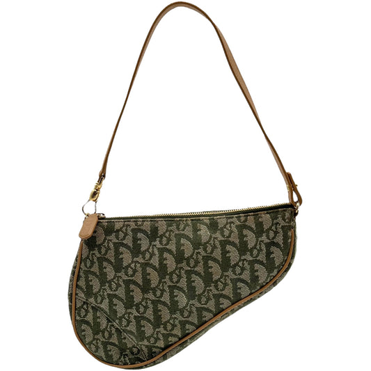 Christian Dior Green Monogram Trotter Mini Saddle Bag - Outfit Repeater