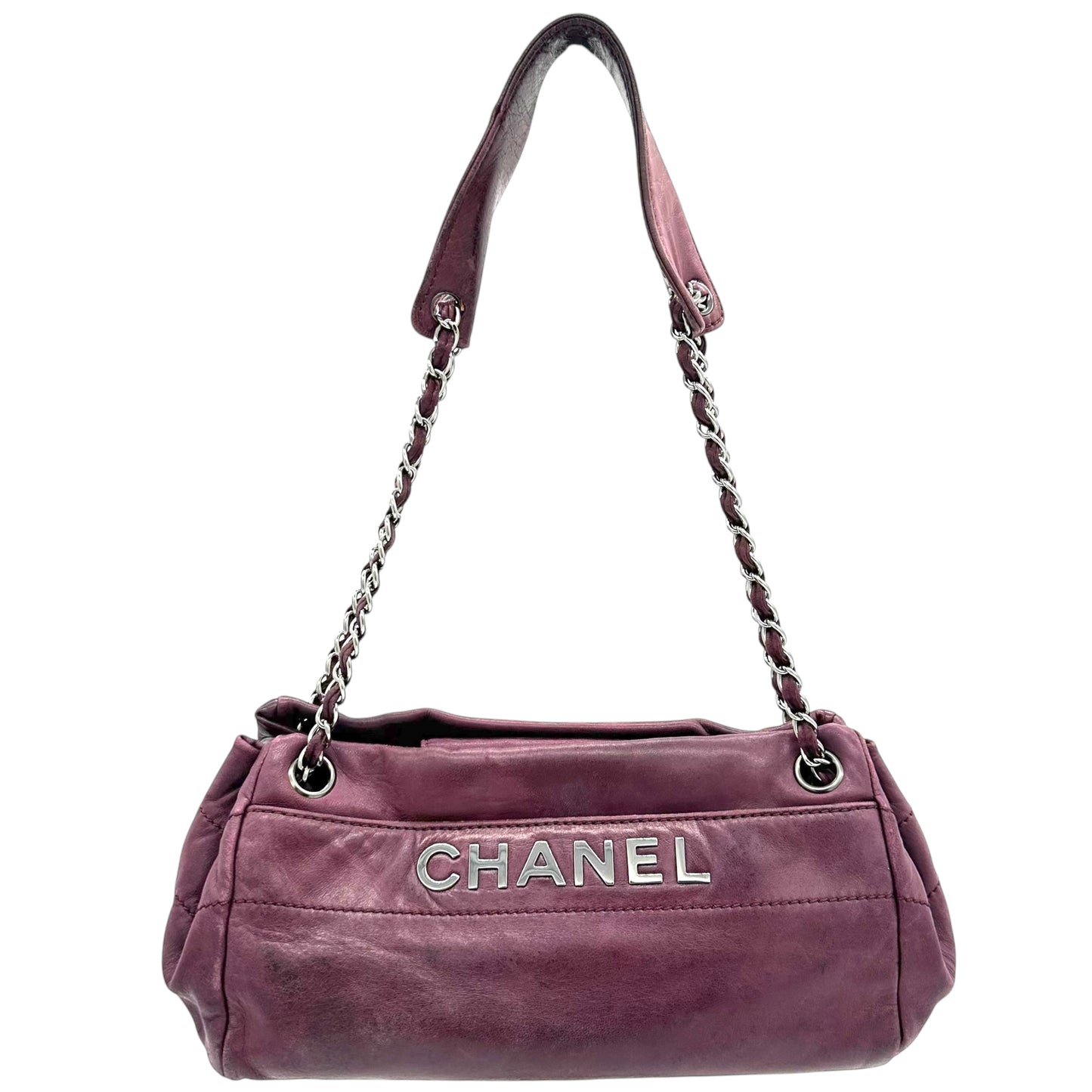 Chanel Burgundy LAX Accordion Lambskin Shoulder Bag - Outfit Repeater