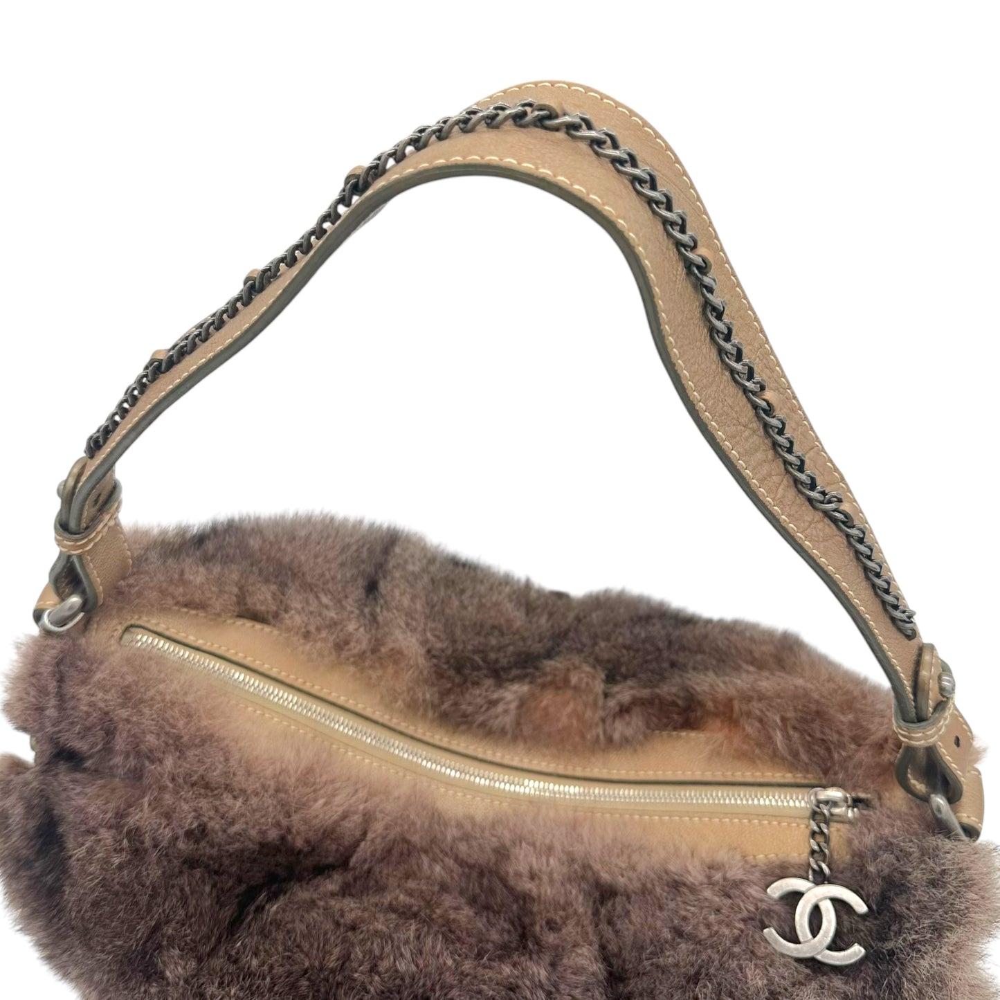 Chanel Brown Fur Shoulder Bag - Outfit Repeater