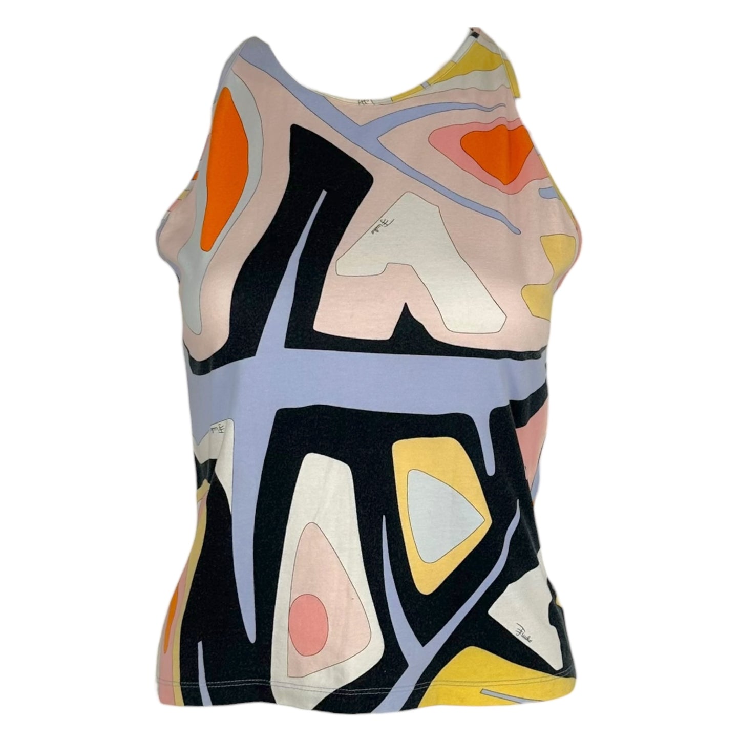 Emilio Pucci Periwinkle Multi Printed Tank Top