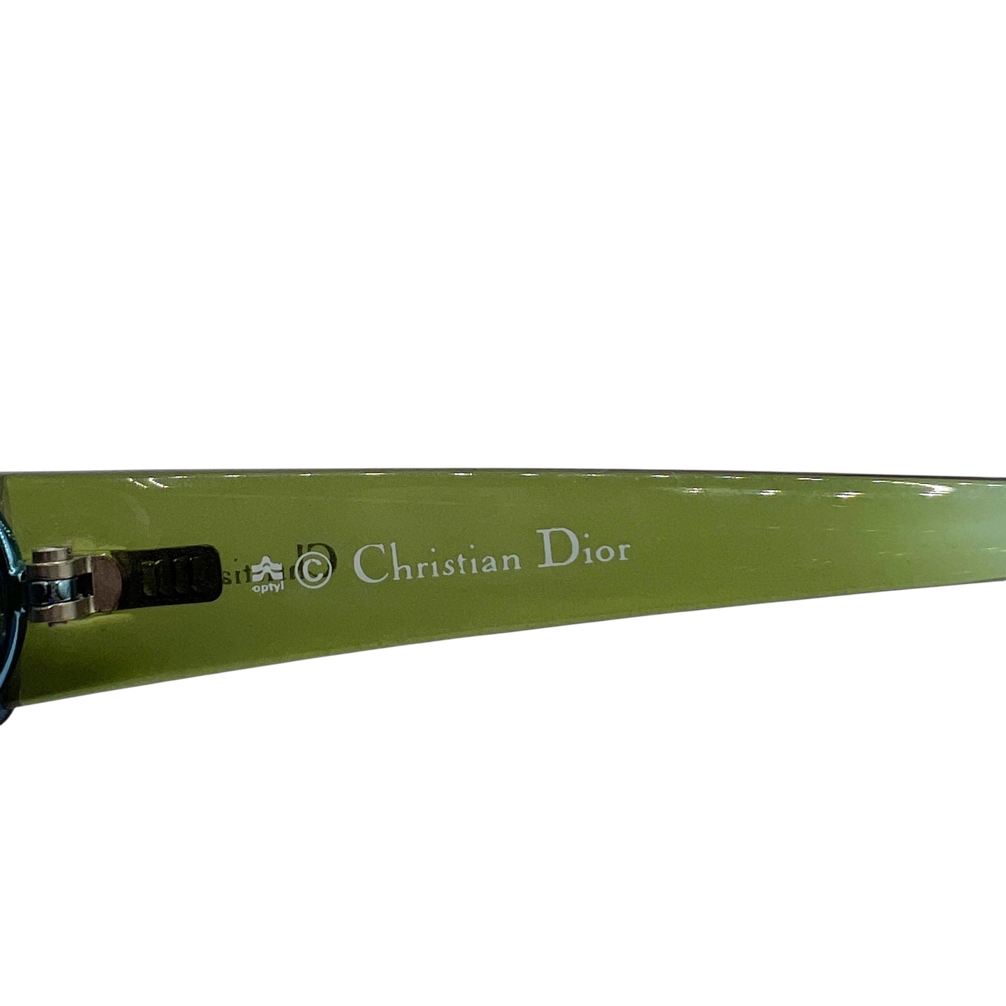 Christian Dior Working Girl Green & Blue Rectangle Sunglasses