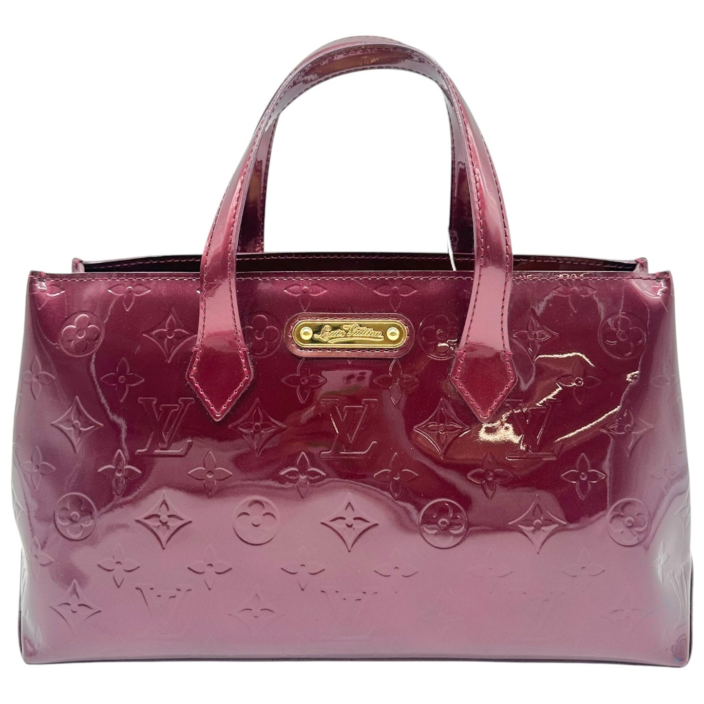 Louis Vuitton Burgundy Patent Vernis Monogram Wilshire Tote Bag