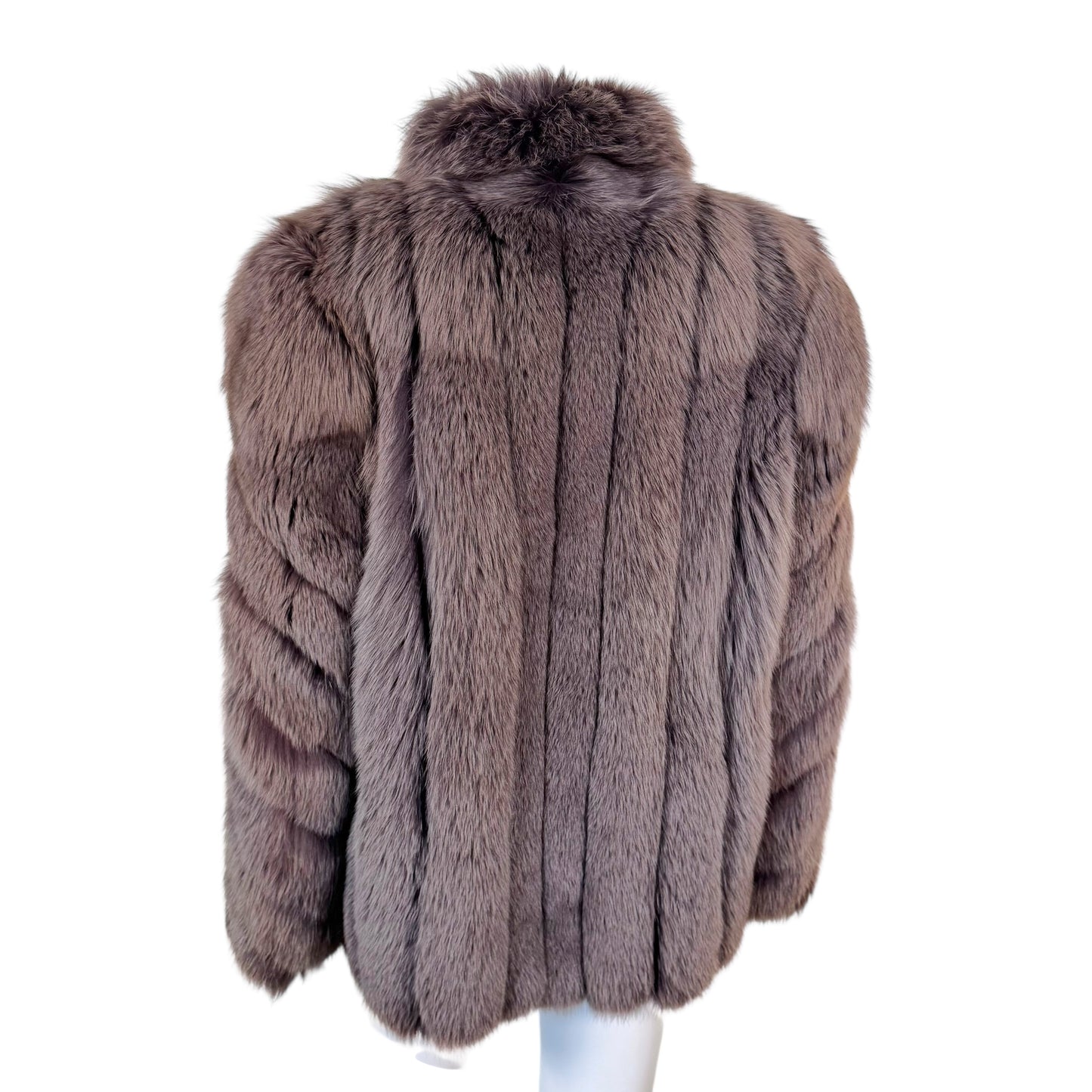 Vintage Saga Fox Purple Dyed Blue Fox Fur Coat