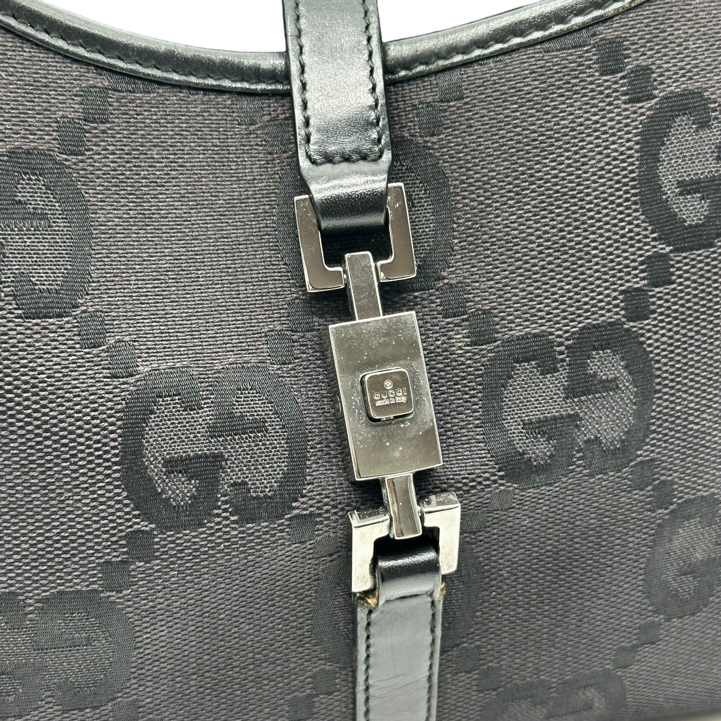 Gucci Black Large Monogram Mini Jackie Bag